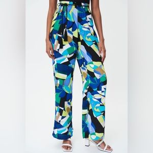 Joseph Ribkoff High Waisted Wide Leg Multicolor Pants